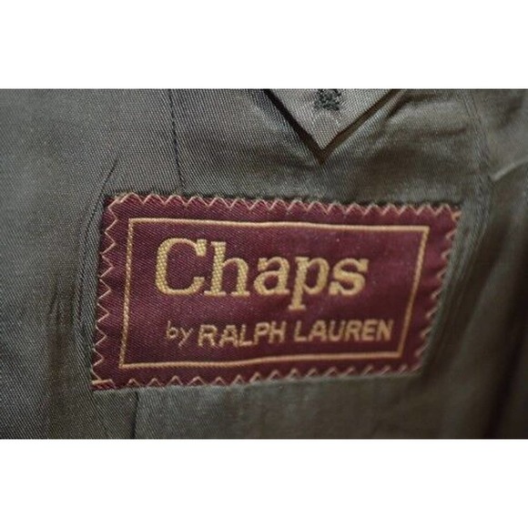 Chaps Ralph Lauren Gray Striped 2 Btn Wool Sport Coat Blazer Jacket 42 Regular - Picture 10 of 12